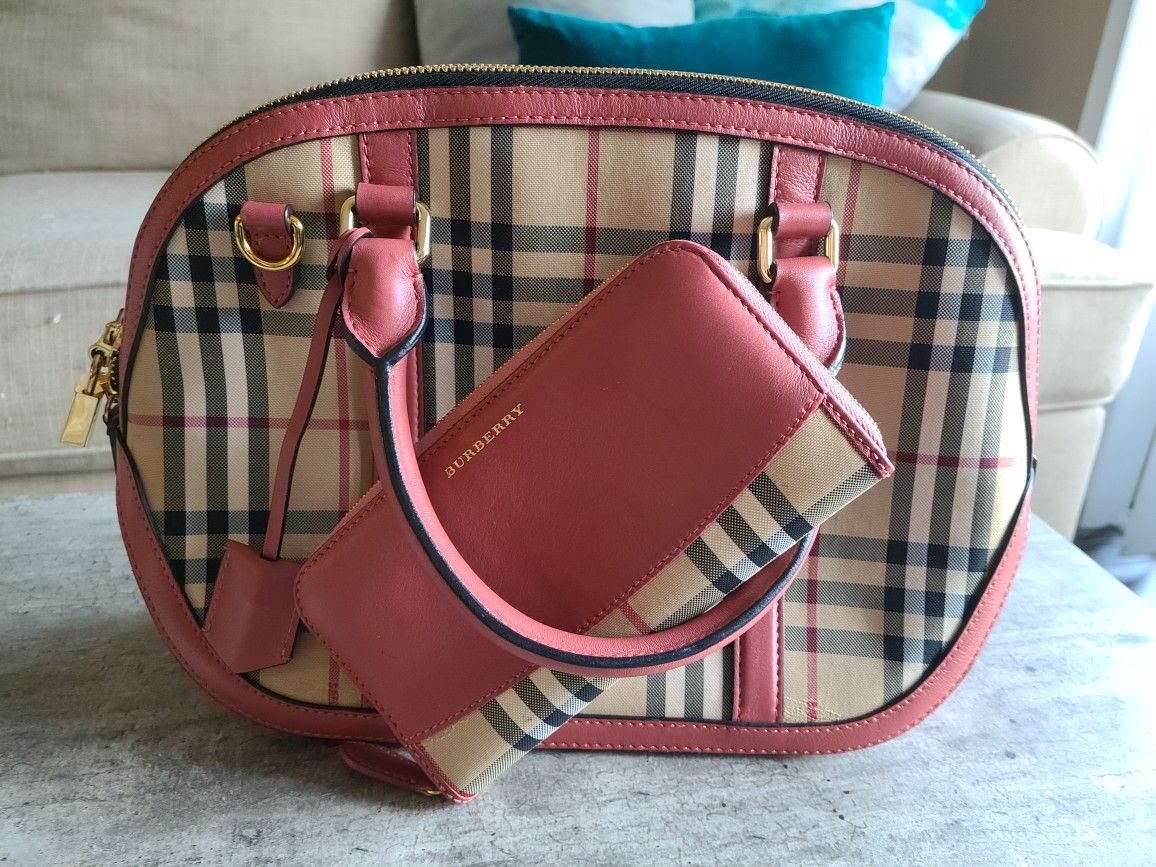 Original BURBERRY bag+wallet 