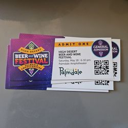 Beer and Wine Festival Tickets!