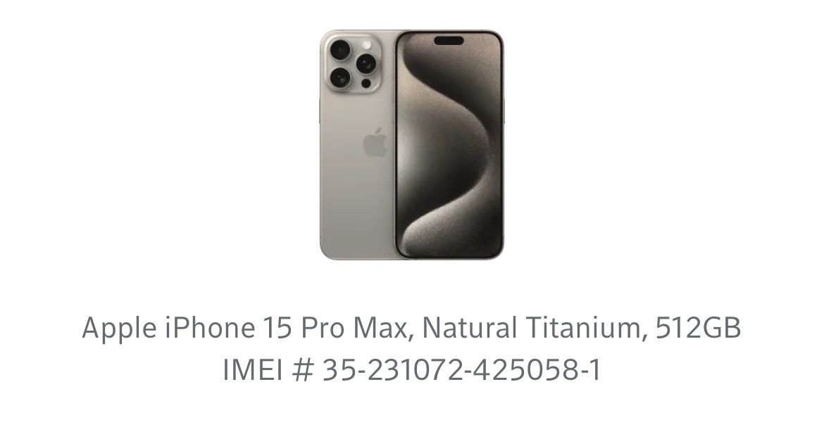IPHONE 15PRO MAX 512GB