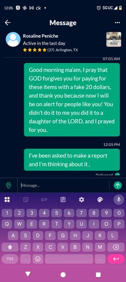 Be Aware Of This Person , Paid With A Counter 20