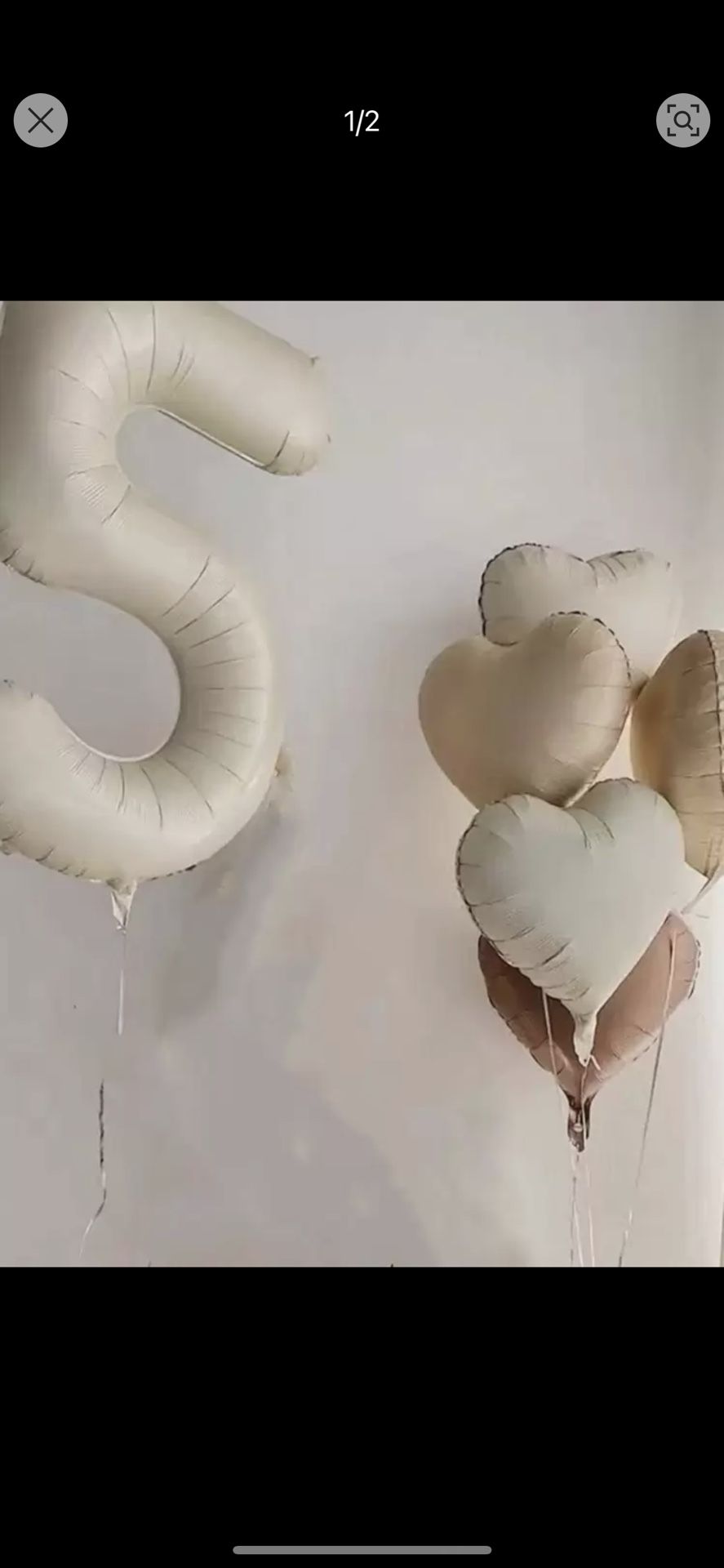 Beige Number 3 Balloon