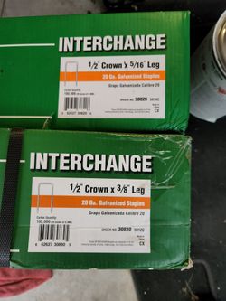 Galvanized Staples 2 BOXES 2 Sizes - 100,000 Staples In Each Case