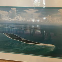 Framed Aerial Photo of Egmont Key (A Tom Hurley Photograph)