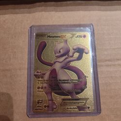 Pokémon - Mewtwo EX - X Ball - Gold Foil 