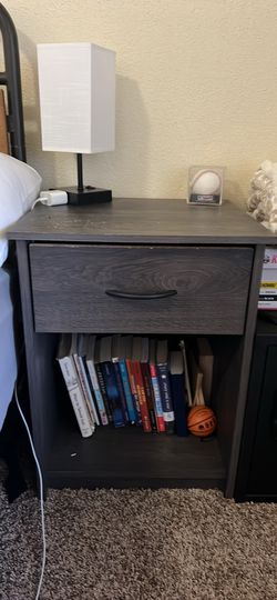 2 Gray Nightstands