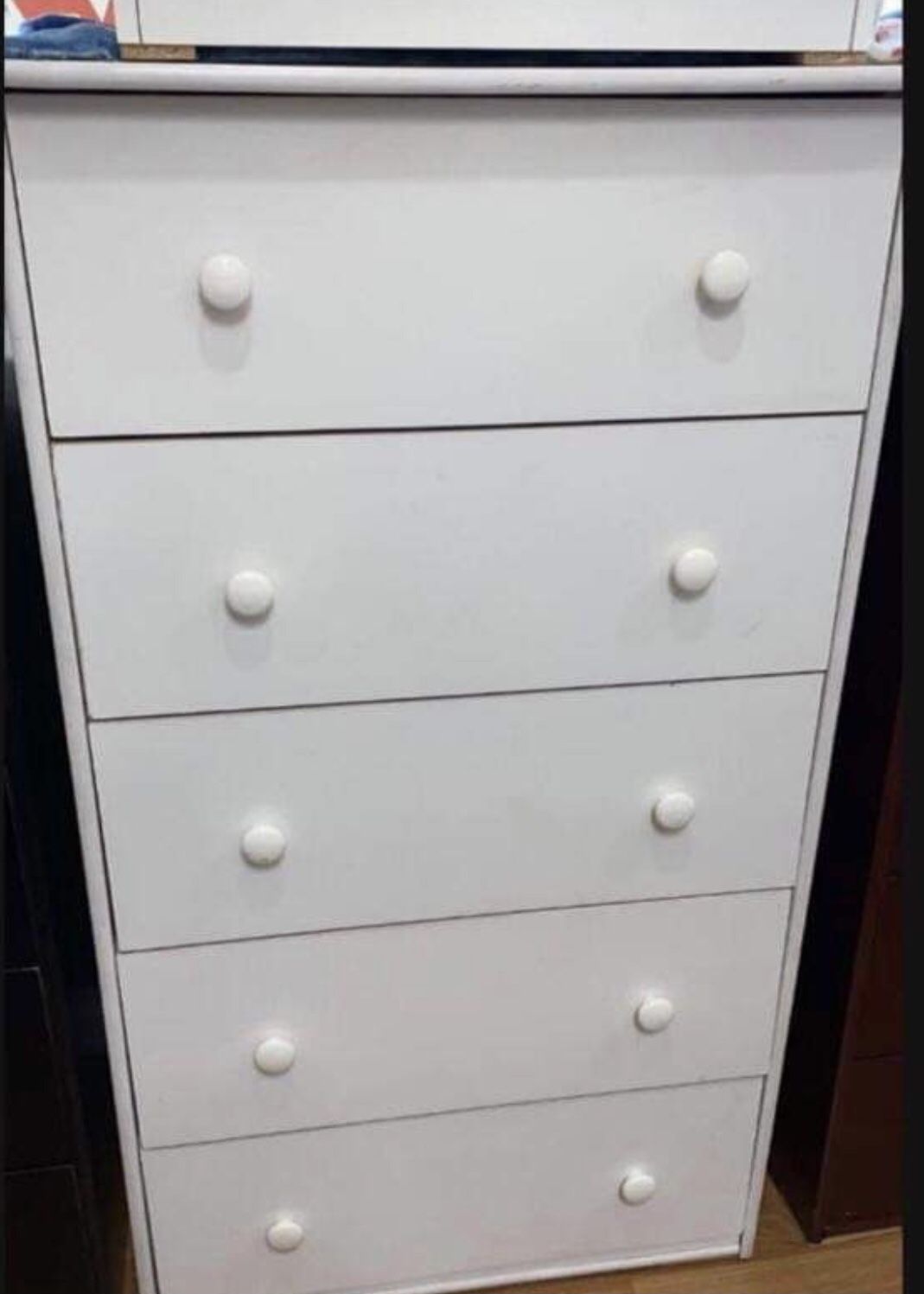 Jumbo Dresser Double Knobs 5 Drawers Compress Wood 🪵