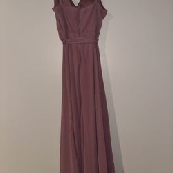Mauve Purple Wrap Belted Cami Dress Size SMALL