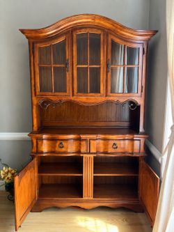 Solid Wood China Cabinet / Hutch – Display Cabinet & Buffet Storage