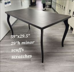5ft dining table brown black light scratches