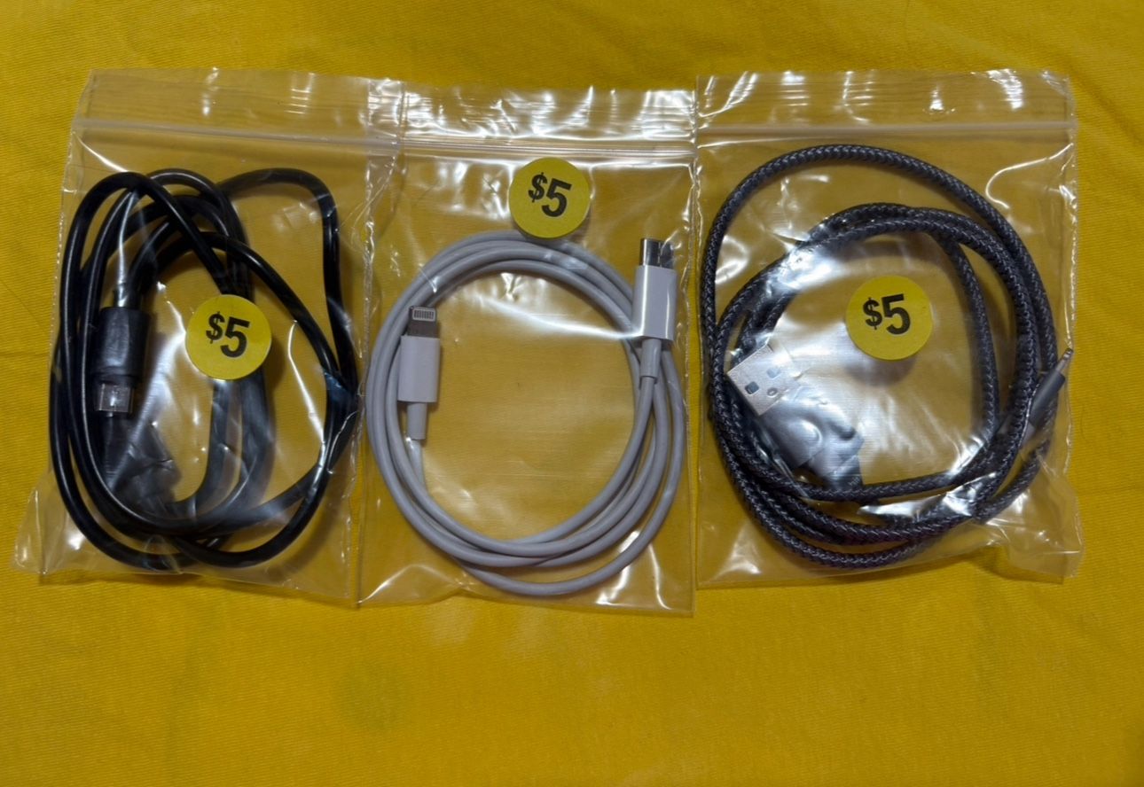 Different Phone Chargers Each One $5 