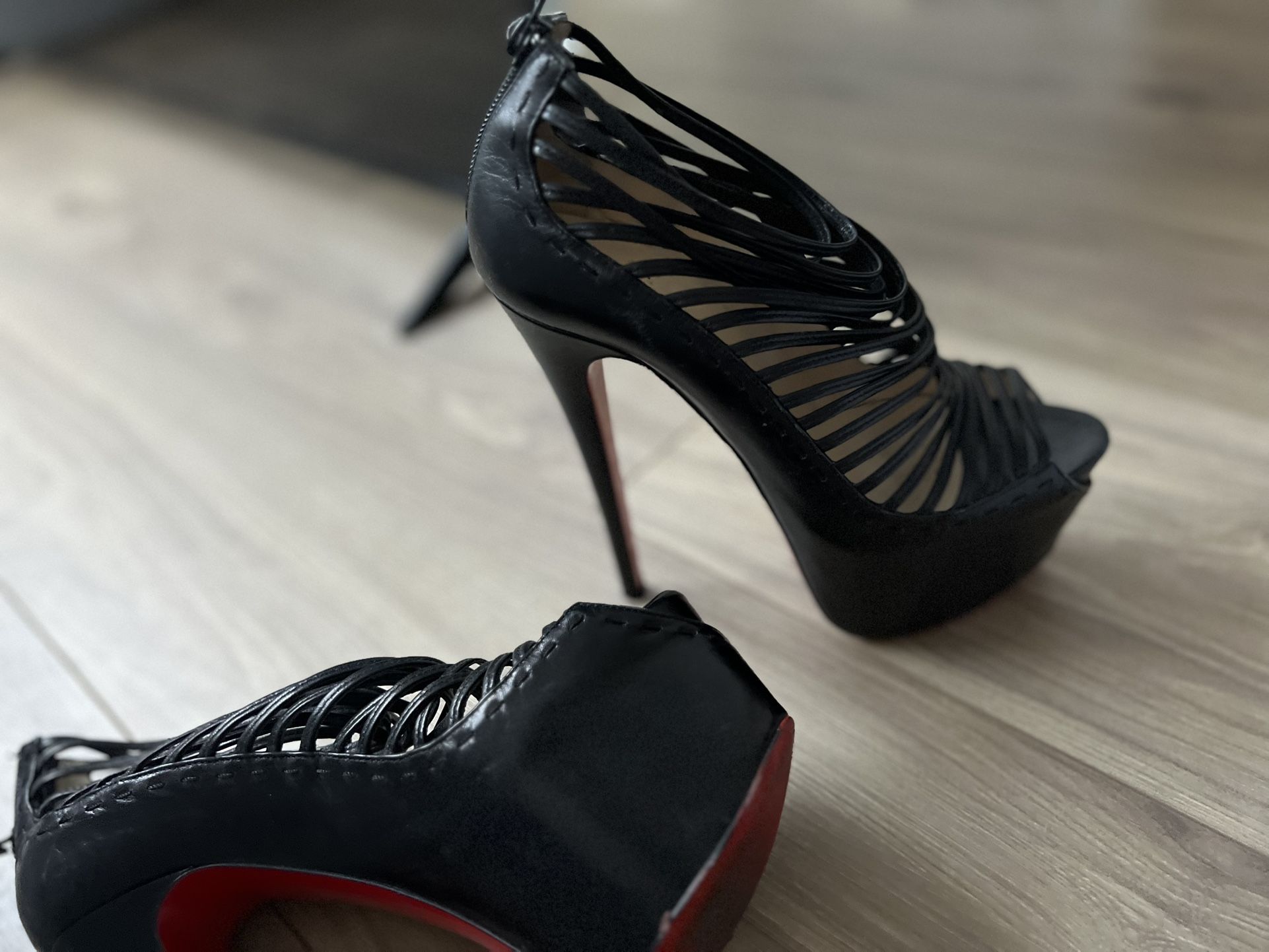 Authentic Christian Louboutin Stiletto Heels Size 8 Used Once No Box Or Bag