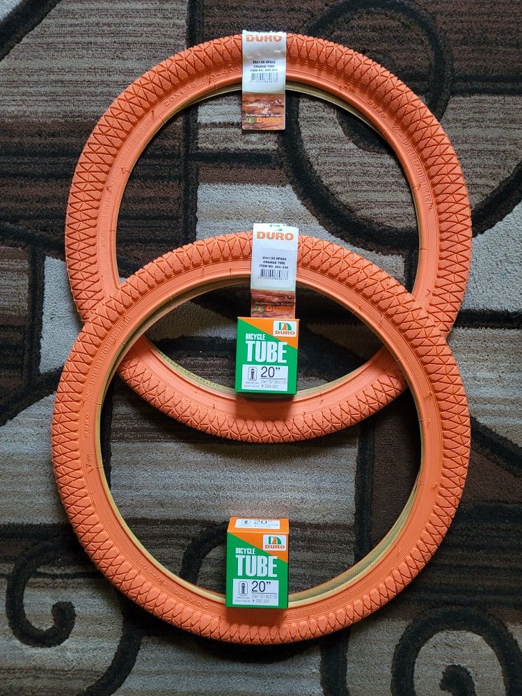 NEW Bicycle Bmx Tires 20" Orange