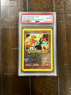 PSA 8 Entei 34 Pokemon 3 Movie Promo Reverse Holo ENG 2001 Pokemon