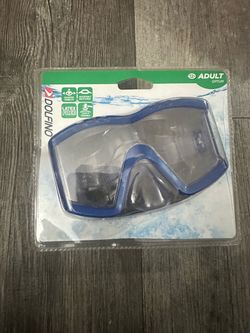 Adult 12 + Optum Dolfino Blue Goggles swimming Pool Beach