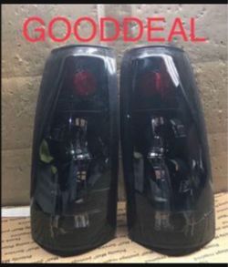#OT87 88-1999 Chevy C/K Black Smoked Tail Light Pair