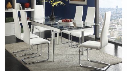 Contemporary Dining Set W/4 Chairs