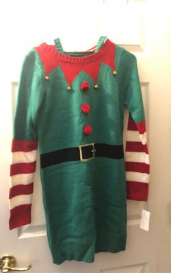 Christmas Ugly Sweater Elf Dress - Size Small