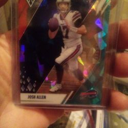 2021 Panini Phoenix Josh Allen /50 Fire and Ice Cracked Holo Chargers Prizm #11