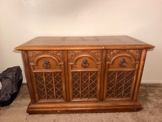 Vintage Record Player and Radio