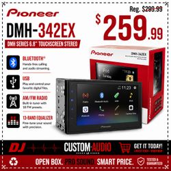 Pioneer Touchscreen Stereo Double Din Bluetooth USB Am Fm Radio Auxiliary 13-Band Equalizer DMH-342EX 🚨 Payment Options Available 🚨 No Credit Needed