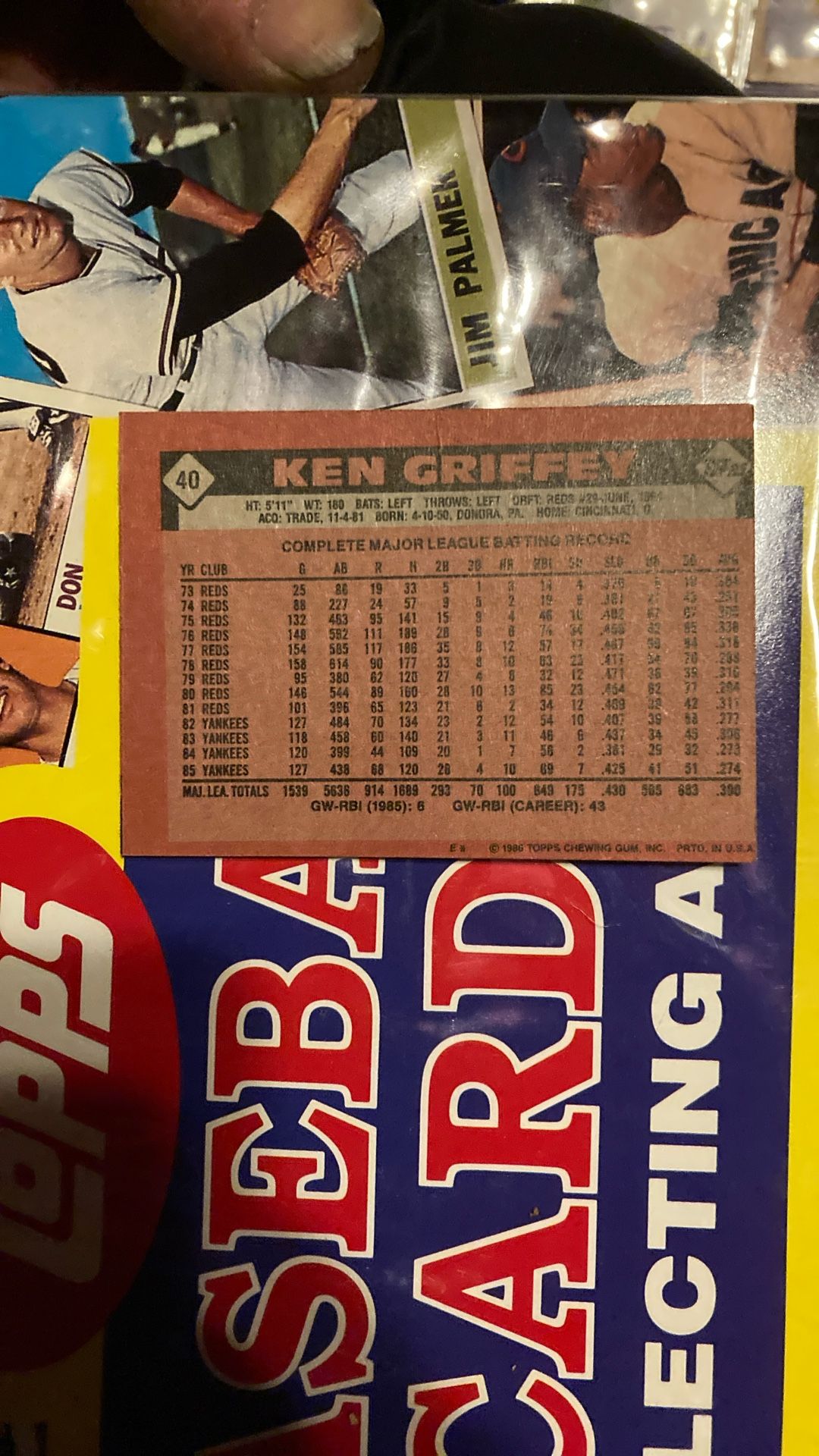 Ken Griffey Miscue Both Sides Error