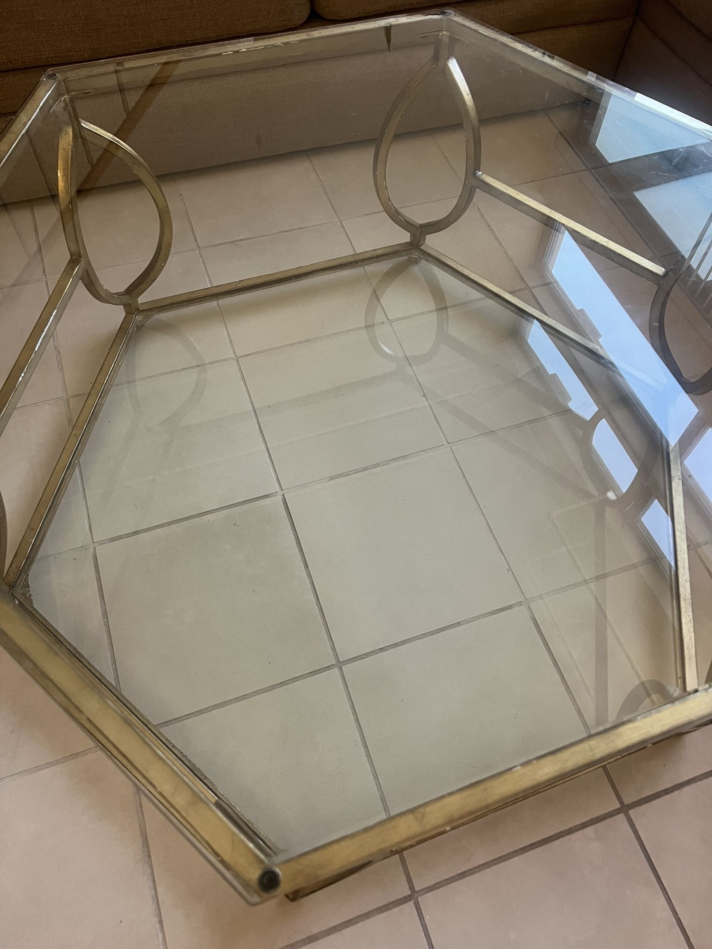 Hexagonal Glass Table