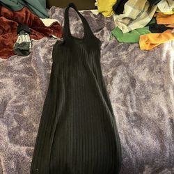 black halter top dress