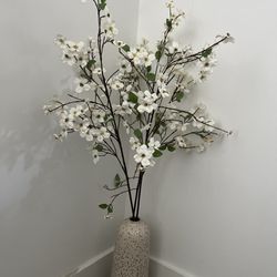 Vase w/ Decorative Flowers