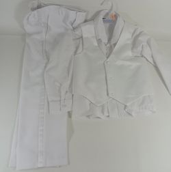 3pc White Toddler Suit