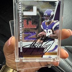 ADRIAN PETERSON card, (autographed 017/849 ) 2007 Playoffs Absolute Memorabilia $250 obo 