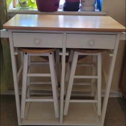 Breakfast Cart Table With Chairs