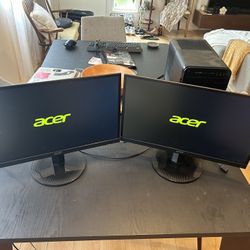 2 Acer Monitors 