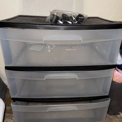 Plastic 3 Drawer Storage With Wheels