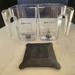 2 Blendtec WildSide+ blender jars and  1 Lid, 3-quart Commercial Quality 