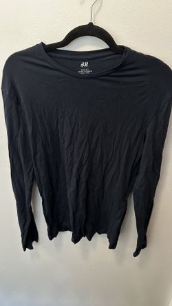 H&M Navy Long Sleeve Slim Fit Shirt Size Medium
