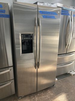 36” Ge Profile Stainless Steel Full Size Side By Side Refrigerator 
