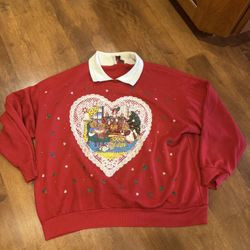 Woman’s Y2K 90ies Ugly Christmas Sweatshirt Shipping Available 