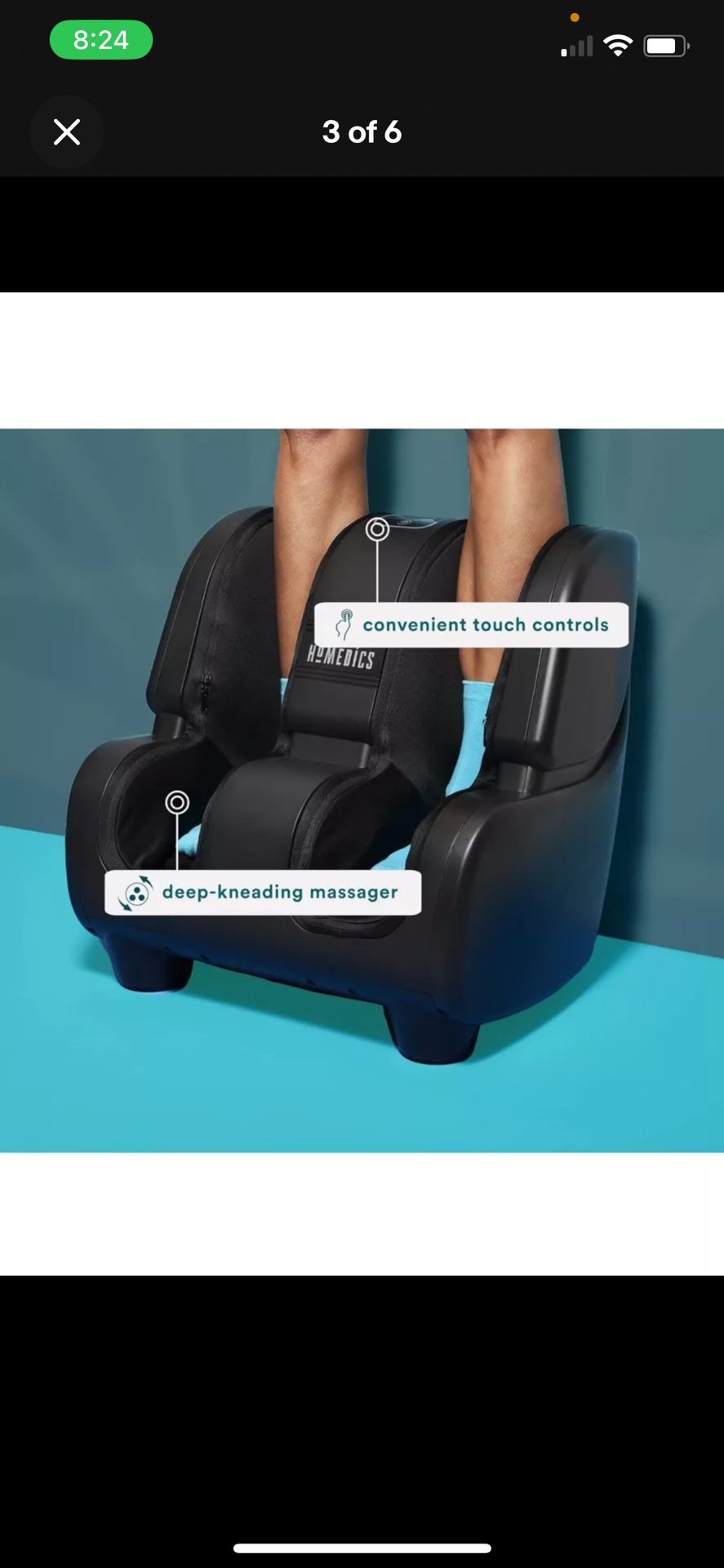 HoMedics Therapist Select Foot & Calf Massager - Black (FMS-400)