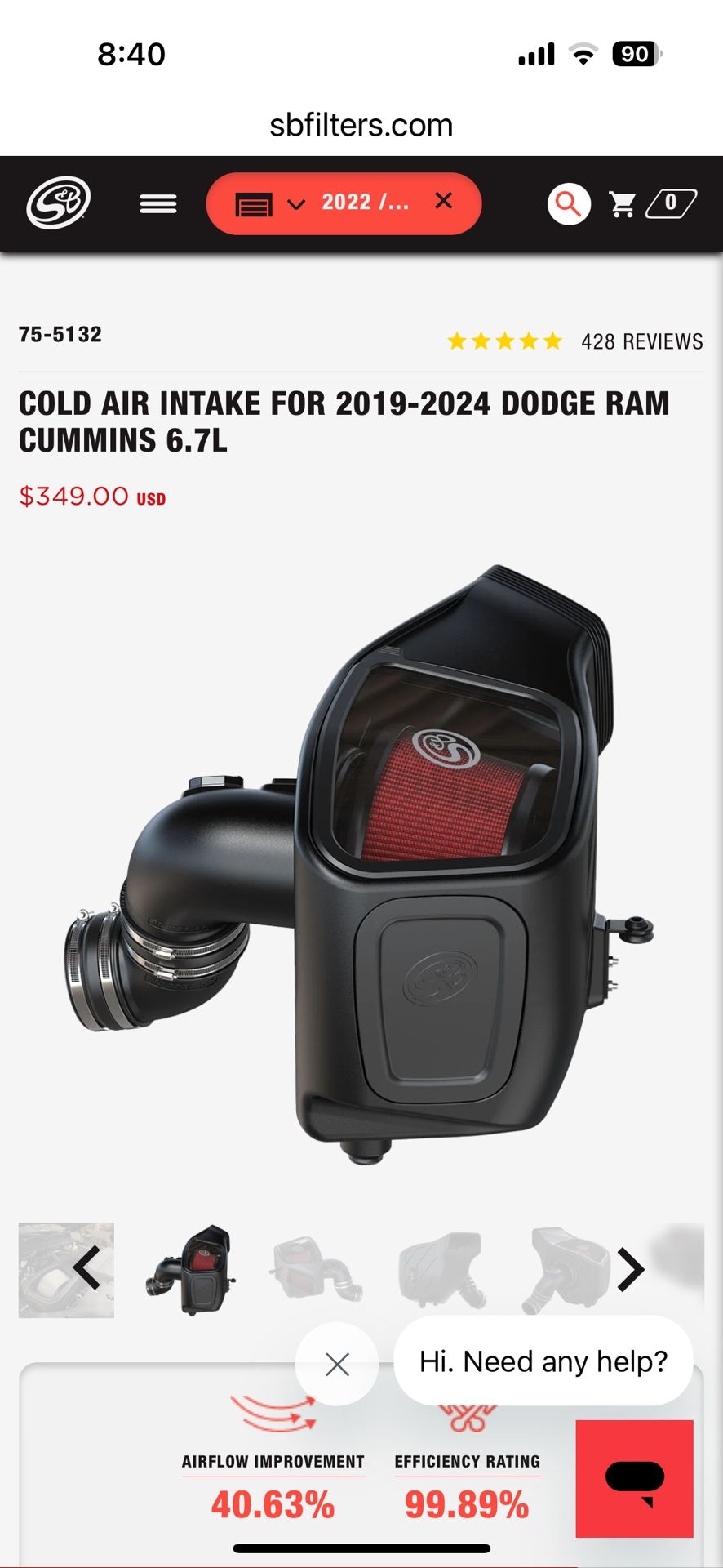S&B Cold Air Intake