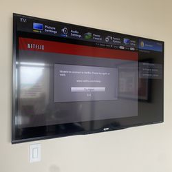 60” Sharp 3D Smart tv  comes with wall mount