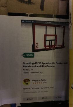 New Basketball Backboard and Rim
