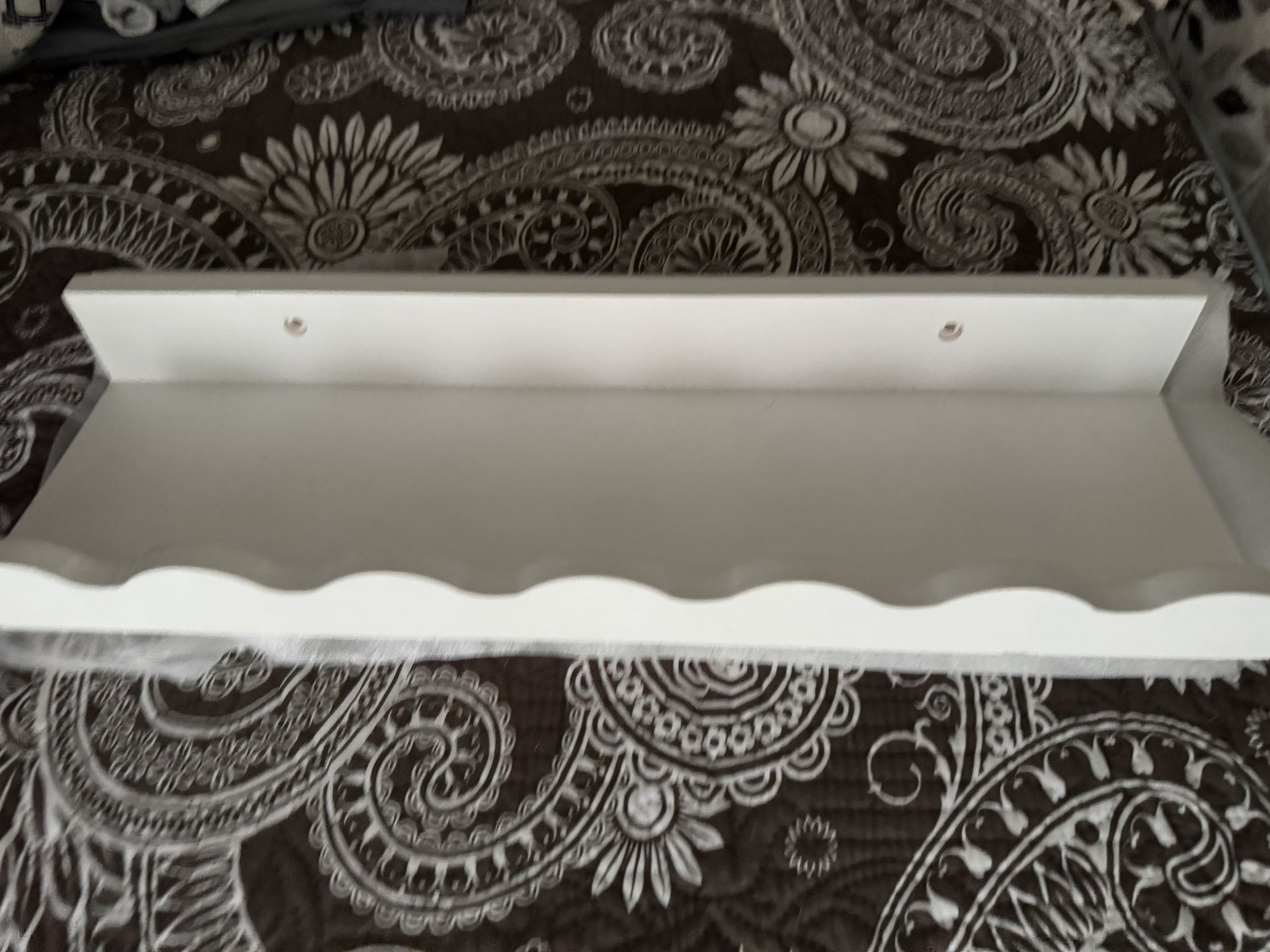 White Scalloped Shelf