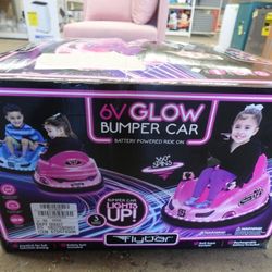 Flybar Glow 6V Battery-Powered Kids Bumper Car – Pink