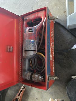 Vintage Milwaukee Right Angle Power Drill With Case