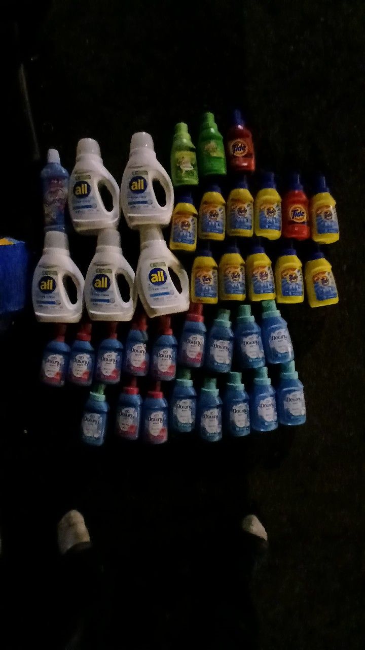 Laundry Detergent Tide Gain Downy All Liquid Bottles