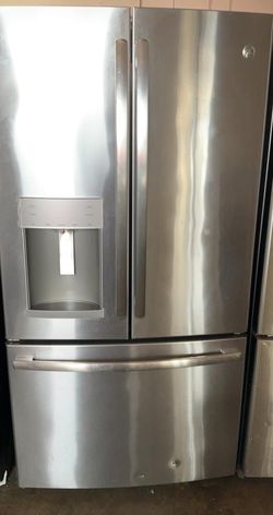 GE  3-Door 33" Stainless Steel Fridge
