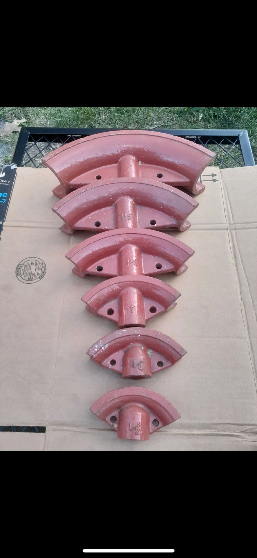 Set of pipe or tube bending inserts