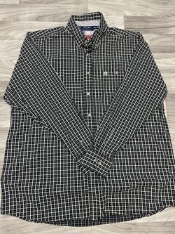 Wrangler George Strait Cowboy Cut Plaid Snap Shirt Men’s XXl Vintage Western Black