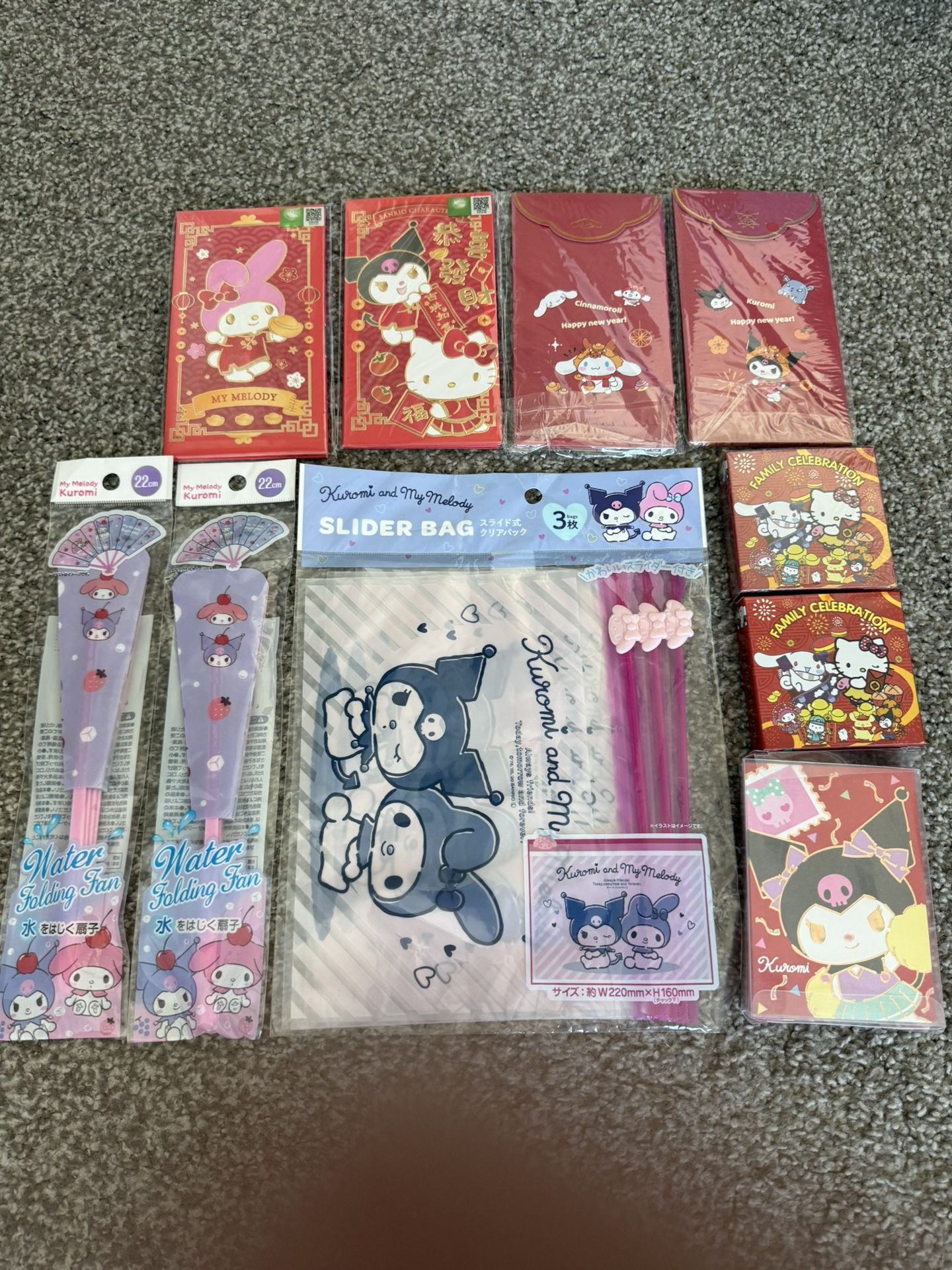 Hello Kitty, My Melody, Kuromi