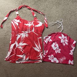 Hawaiian Flower Halter Tops